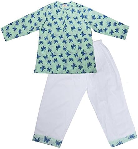 GiggleBuns Cotton Butterfly Night Suit Set for baby boys sleepwear for kids- 5-6Year