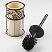 iDesign Vine Metal Toilet Bowl Brush and Holder, Slim Set for Bathroom Cleaning and Storage, 5