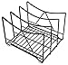 IZLIF Kitchen Houseware Organizer 4 Slot Pantry Rack Cabinet Pantry Organizer Holder (Black)
