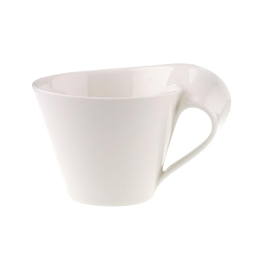 Villeroy & Boch NewWave Caffè Café au Lait-Tasse, 400 ml, Höhe: 10,1 cm, Premium Porzellan, Weiß