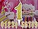 Birthday Candles Big Number Gold Candle Cake Topper Decoration Numeral First Birthday Candle (Gold, Number 1)