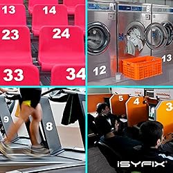 iSYFIX White Vinyl Numbers Stickers - 6 Inch Self