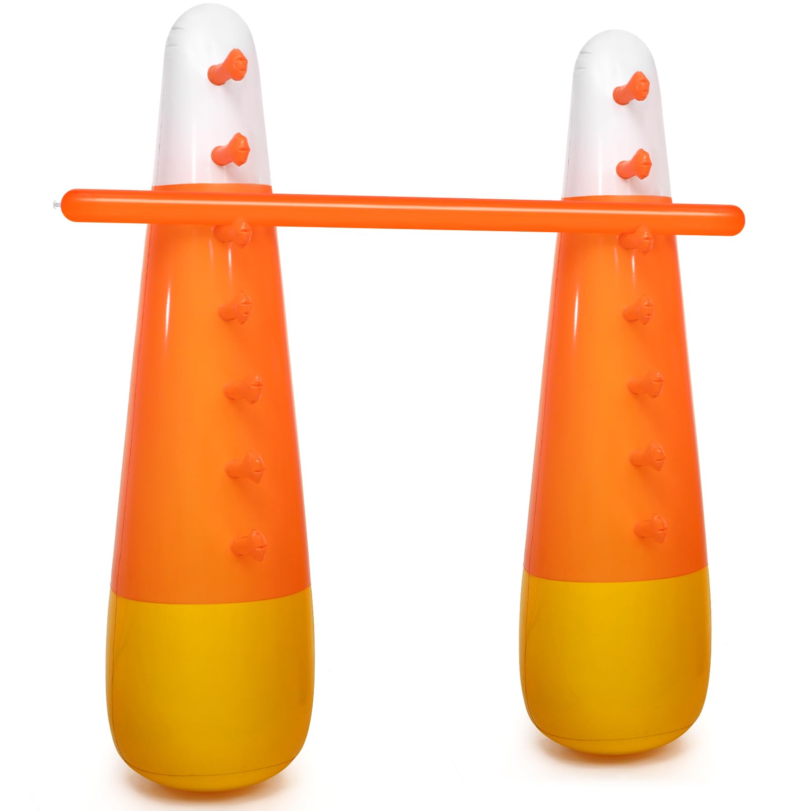 Photo 1 of Seenelling Inflatable Limbo Candy Corn Game Halloween Party Carnival Game Trick or Treat Party Decor Vacations Indoor Outdoor Fun Inflatable Halloween Backyard Games for Teens Adult