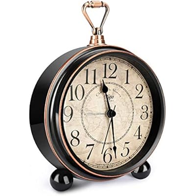 Classic Retro Alarm Clock, INTSUN Bed Alarm Clock Battery Operated Desk Clock Shelf Decor Metal Silent Alarm Clock for… 515wEz4ncoL