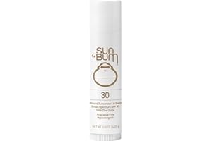 Sun Bum SPF 30 Mineral Sunscreen Lip Balm - Hawaii Act 104 Compliant (Octinoxate & Oxybenzone Free) - Zinc-Based Broad Spectrum UVA/UVB Lip Protection - 0.15 oz Stick