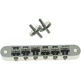 Dopro Chrome Guitar Roller Saddle Bridge Tune-O-Matic Bridge For USA Les Paul,SG,ES Dot,Gretsch Bigsby T-O-M with M4 Posts