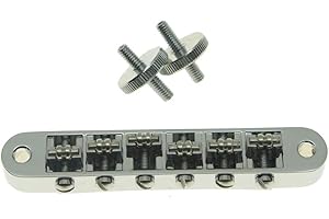 Dopro Chrome Guitar Roller Saddle Bridge Tune-O-Matic Bridge For USA Les Paul,SG,ES Dot,Gretsch Bigsby T-O-M with M4 Posts
