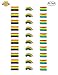 Fiomia Pride Tattoos Temporary Rainbow Flag Stickers for LGBTQ Pride Parades Festival Waterproof Body Paints Removable 30Pcs