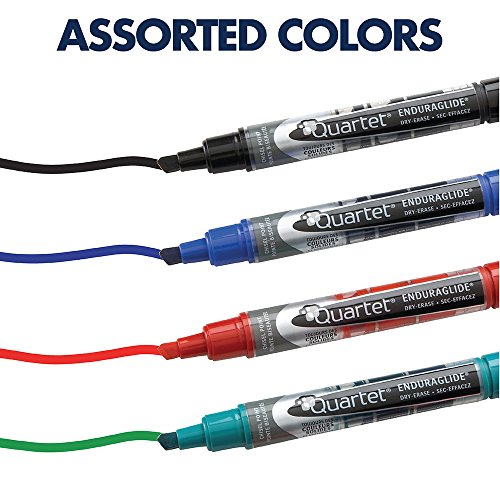 Quartet Dry Erase Markers Accessory Kit, 4 Chisel Point EnduraGlide Dry