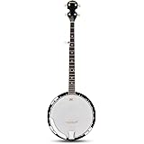 Costzon 5-String Banjo 24 Bracket with Geared 5th tuner and Mid-range Closed Handle, Include 420D Oxford Cloth Bag, One Strap, Wiper, 3 Picks for Beginners