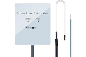 Power Return Alarm, Briidea Utility Power Back on Alert for Generator, Loud Siren with LED Indicator