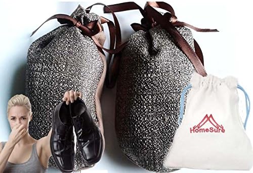 Homesure Bamboo Charcoal Natural Shoe Keepers Stink Moisture Must Absorbing Remove Odor Bacteria