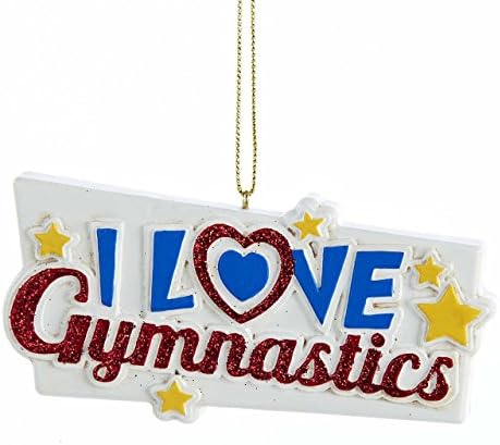 Kurt Adler 4" Resin "I Love Gymnastics" Ornament