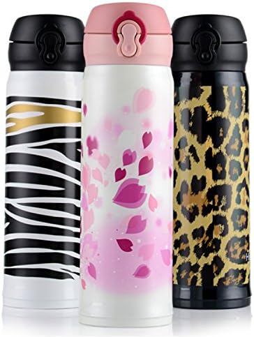 Best Annie Vacuum Cup Thermo Mug Double Layer CupThermo Stainless Steel Cherry Leopard Grain Bottle for Car Vacuums Flasks Coffee Mug leopard 500ml