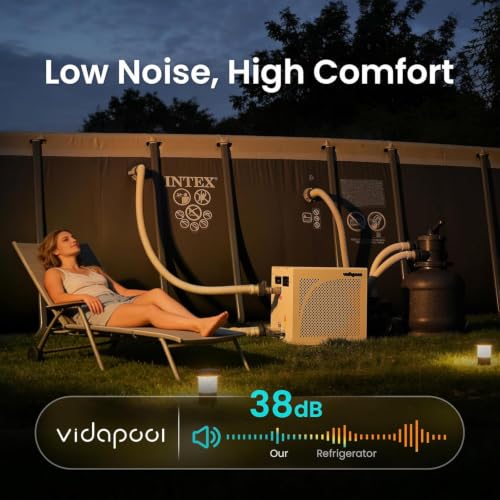 Vidapool 16,000 BTU Swimming Pool Heater 7.5 COP Electric Pool Heat Pump for Above Ground and Inground Pools Heating and Cooling Smart WiFi Control Pools Up to,5000 Gallons