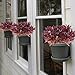 GTIDEA 4pcs Fake Plants Artificial Greenery Shrubs Plastic Red Bushes House Office Garden Patio Yard Indoor Outdoor Decor