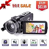 Video Camera HD Video Camcorder - Upgraded Version 1080P Camcorder Full HD Digital Video Camera, 3.0 Inch LCD 270 Degree Rotatable Screen 16X Digital Zoom YouTube Video Camera (302AM - Sports Edition)