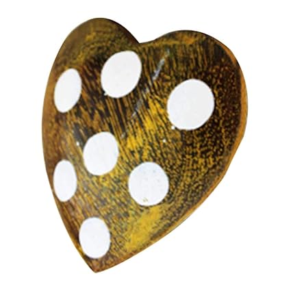 Amazon Com Indianshelf Handmade Pack Of 12 Golden Wooden Heart