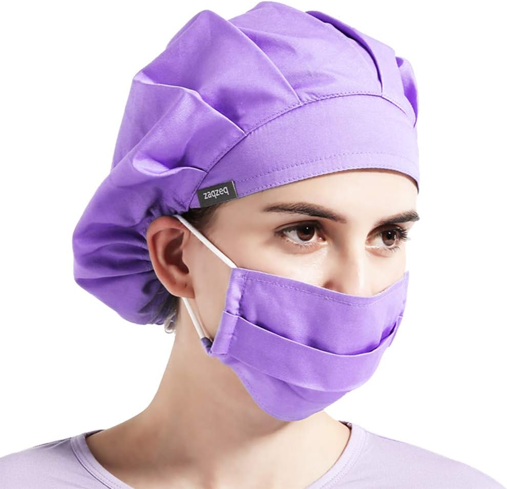 Medical Scrub Cap Mask Bouffant Nursing Caps Surgical Pharmacy Dentist Cap