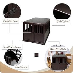 Casual Home Wooden Extra Large Pet Crate, End