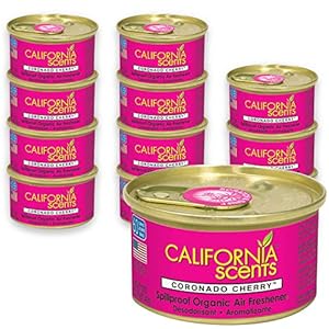 California Scents Car Scents Autogeur Luchtverfrisser Geurblikjes Air Freshener, Coronado Cherry, 42 g (12 stuks)