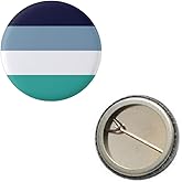Oriented AroAce Aro Ace Pride Flag Pin 1” Round Circle Shape Metal Button Pin Badge Pinback 1 inch Pin 25 mm 2.5 cm