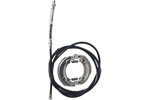 VCUJSUC Rear Drum Brake Cable Brake Shoes Assembly for Coleman CT200U CT200U-EX BT200X For Baja Warrior Heat MB165 MB200 Massimo 196cc 6.5HP Motor Mini Bike ATV Scooter Parts