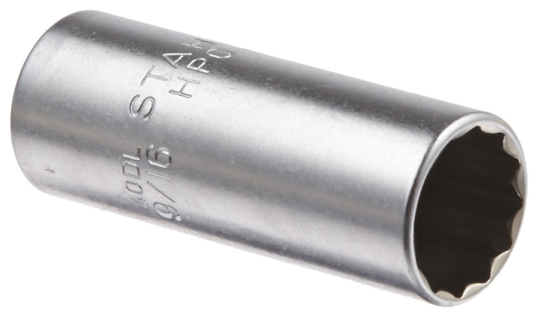 Stahlwille 01640034 40ADL High Performance Steel Socket, 1/4 inch Drive, 9/16 inch Size, 50 mm Length, Pack of 5