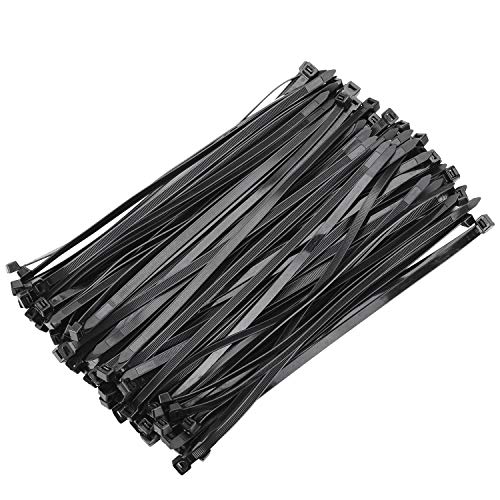 OneLeaf Cable Ties 12 Inch Heavy Duty Zip Ties with 120 Pounds Tensile Strength for Multi-Purpose Use, Self-Locking UV Resistant Nylon Tie Wraps, Indoor and Outdoor Tie Wire. 100 Pcs, Black