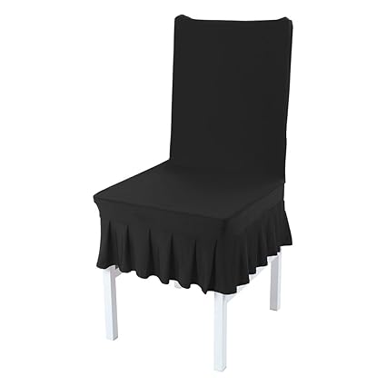 Uxcell Dining Chair Covers Ruffled Skirt Stool Slipcover Stretch Spandex Chair Protectors Short Kitchen Chair Seat Cover For Home Dining Room Party