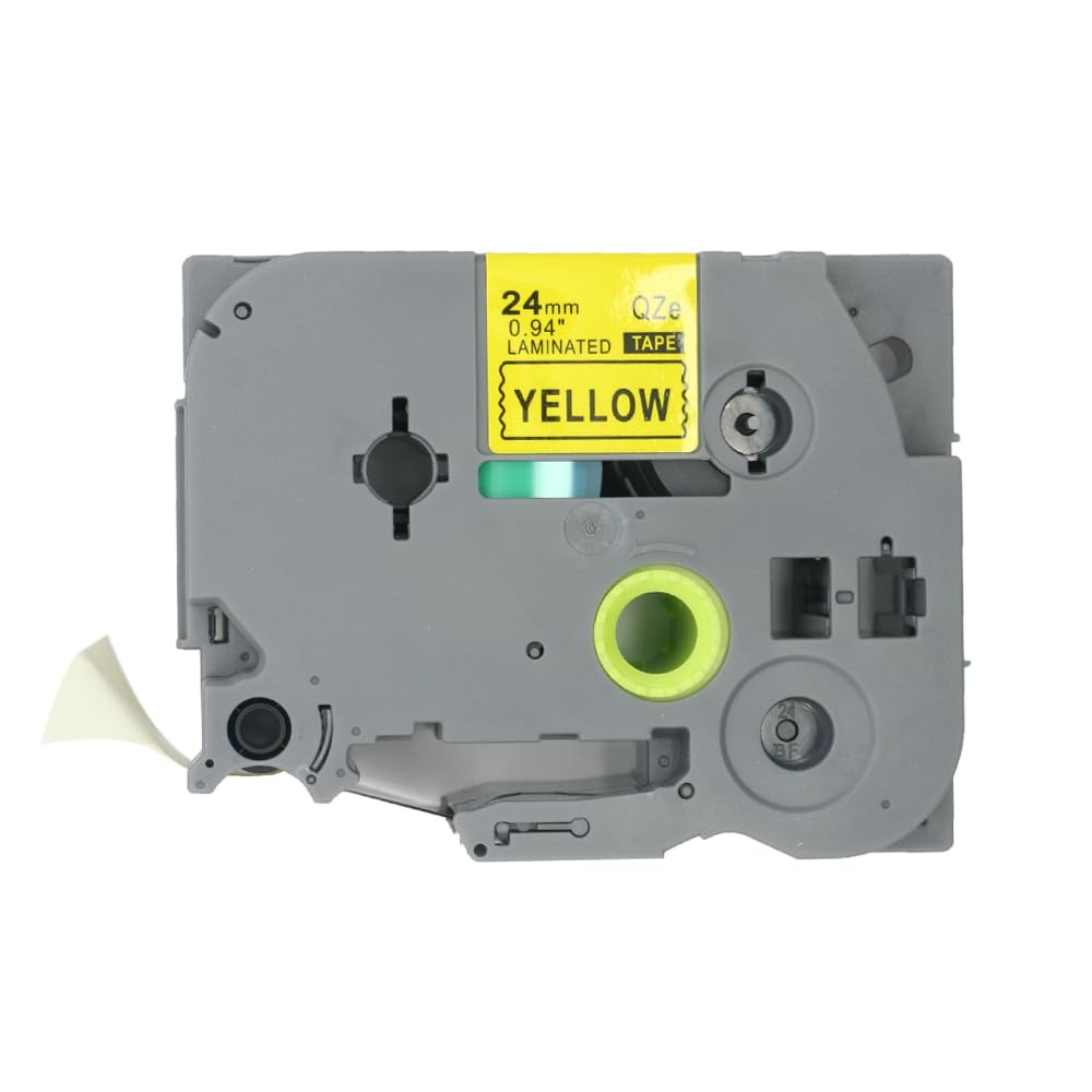 BROVACS 1 Pack Black on Yellow Laminated Label Tape Compatible for Brother P-Touch Label Printer TZ 651 TZe 651 24mm 1" OPA4651