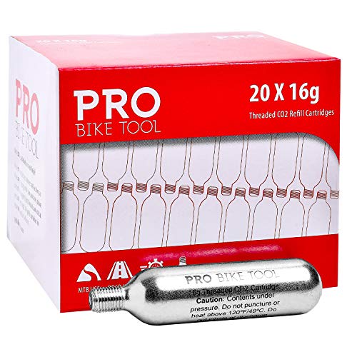 16g Threaded CO2 Cartridges for All CO2 Handheld Bike Tire Inflators