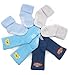 Pro1rise 4 Pairs Baby Boys Non Skid Cuff Socks Thick Cozy Ankle Cotton Footsocks Sneakers With Grips For 12-36 Months Toddler Boys