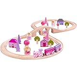 little town wooden train set