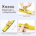 ATROPOS Kazoo for Kids Adults, 24 Pcs Multicolor Metal Kazoos Musical Instruments Flutes With 24 Pcs Kazoo Flute Diaphragms Good Companion for Guitar,Ukulele, Violin, Piano for Kids Music Lovers