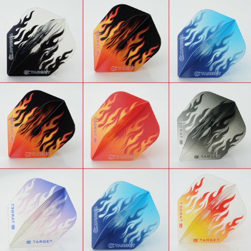 PerfectDarts 5 x Mixed Sets of Target Vision Flames Dart Flights Standard Shape