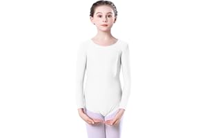 Aoylisey Girls' Team Basic Long Sleeve Leotard Gymnastics Ballet Dance Bodysuits for Kids (2-12Years)