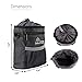 Wonder Creature Dog Treat Pouch with Dog Clicker (Black, Water Bottle Holder)