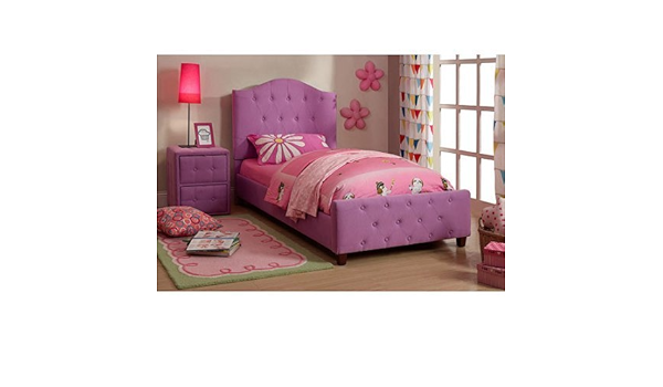 Amazon Com Diva Upholstered Twin Bed Purple Furniture Decor