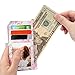 ULAK iPhone SE/5S/5 Flip Wallet Kickstand Case for Women Girls, Premium PU Leather Case Card Holder ID Slot Wristlet Hand Strap Shockproof Full Protective Cover,Rose Gold Flower