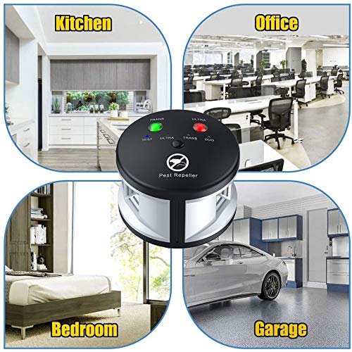 Ultrasonic Squirrel Repellent Rodent Repellent, 4in1 Electronic Mouse