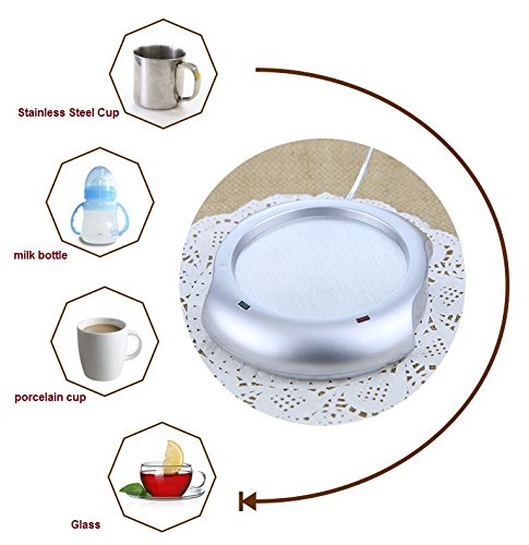 7TECH Coffee Mug Warmer for Desk USB Power Office Home Desktop Cup Heated Tea Milk