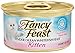 Purina Fancy Feast Kitten Tender Ocean Whitefish Feast and Tender Turkey Feast Wet Kitten Food Variety Pack - (2 Packs of 12) 3 oz. Cans