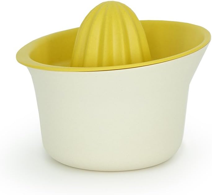 EKOBO 69583 Pronto Zitruspresse, Citrus juicer, Bamboo, Lemon/White