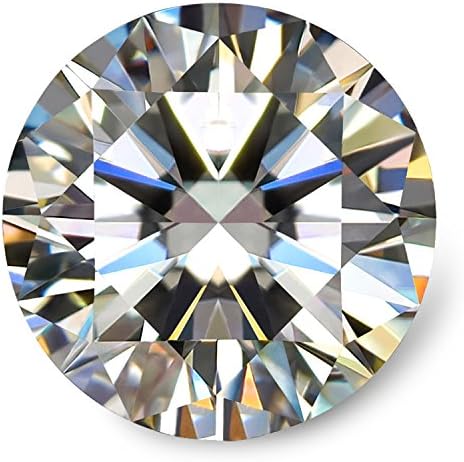 Swhite GH Colorless Simulated Diamond Moissanite Loose Stone, Excellent Cut Round Brilliant VVS Clarity