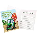 Party Destination 209005 Johnny Tractor Invitations