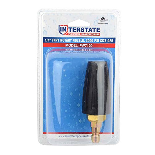 Interstate Pneumatics PW7120 Pressure Washer Rotary Nozzle, 1/4 inch FNPT, 3000 PSI