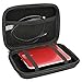 BIRUGEAR Hard Shell Carrying Pouch Case for Western Digital My Passport 500GB, 1TB, 2TB, 3TB - More Portable External Hard Drives and 5inch GPS - Black