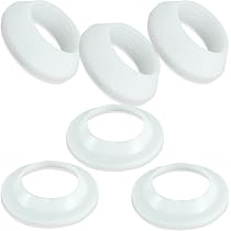 10-Pack White Silicone Drainage Seals - Universal Basin & Sink Drain Gasket, Leak-Proof, 56mm OD, 36mm ID, Thickened For Bathtub Overflow & Sink Drains
