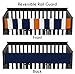 Sweet Jojo Designs Baby Crib Long Rail Guard Cover for Modern Navy Blue and Orange Stripe Print Bedding Collection